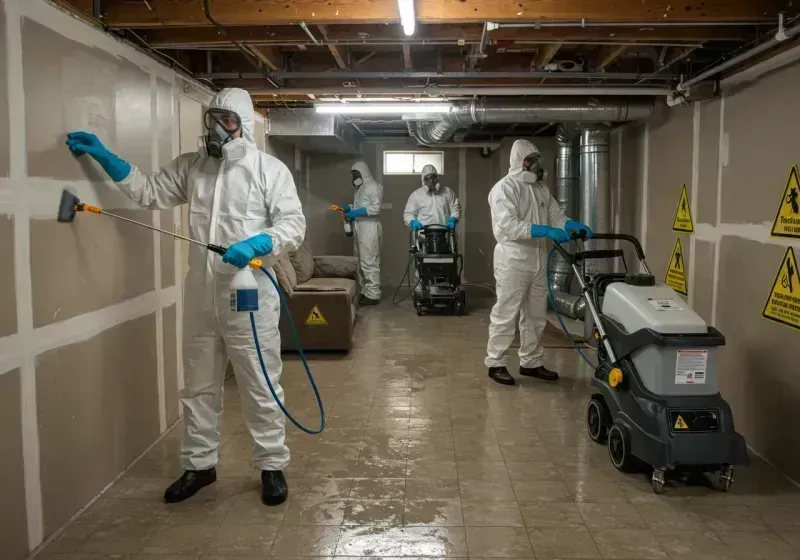 Basement Moisture Removal and Structural Drying process in Morgan Park, IL